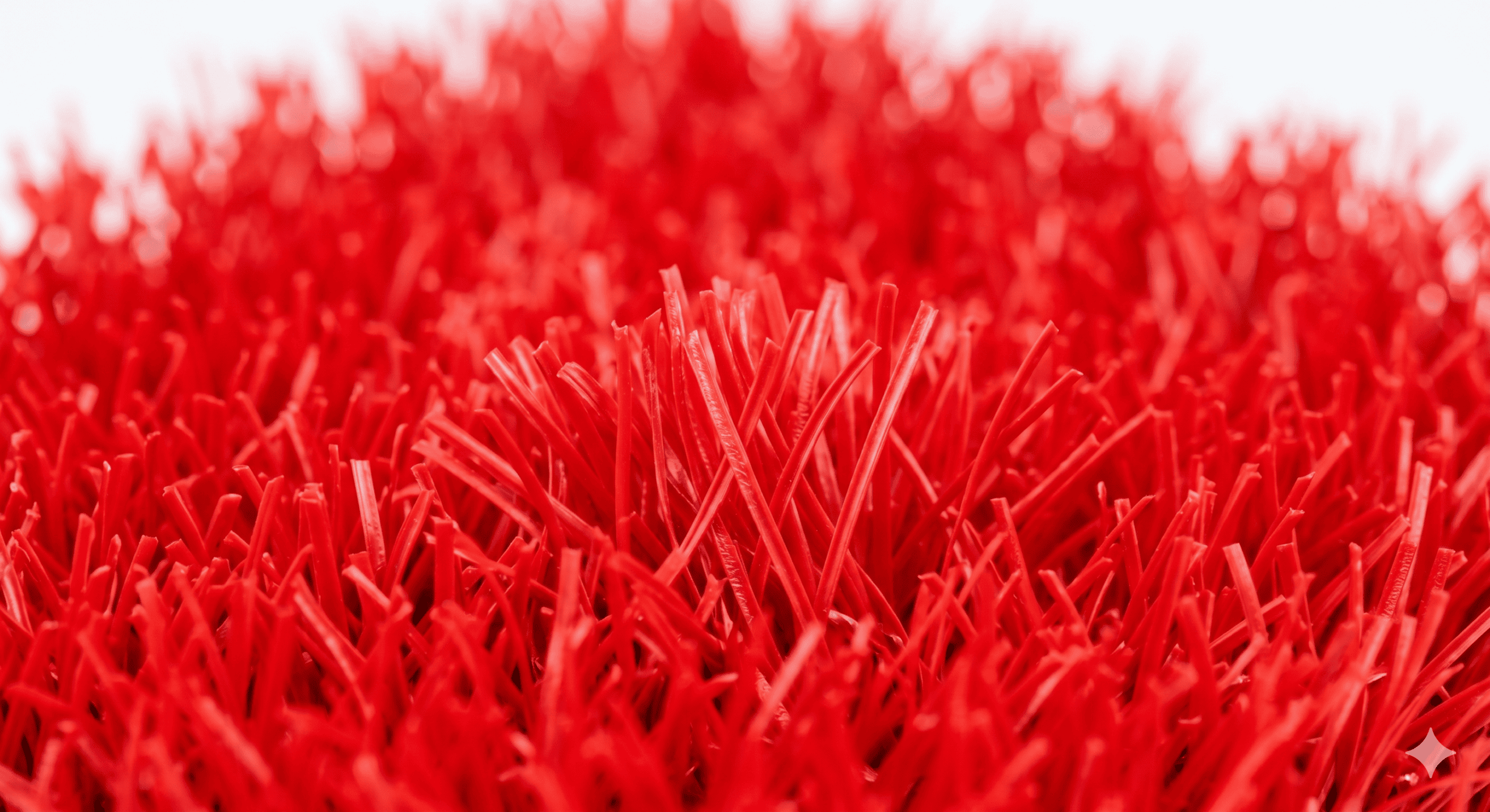 หญ้าเทียมสีแดง close-up เนื้อหญ้า